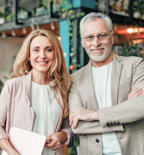 Moments of achievement and triumph in various business contexts.